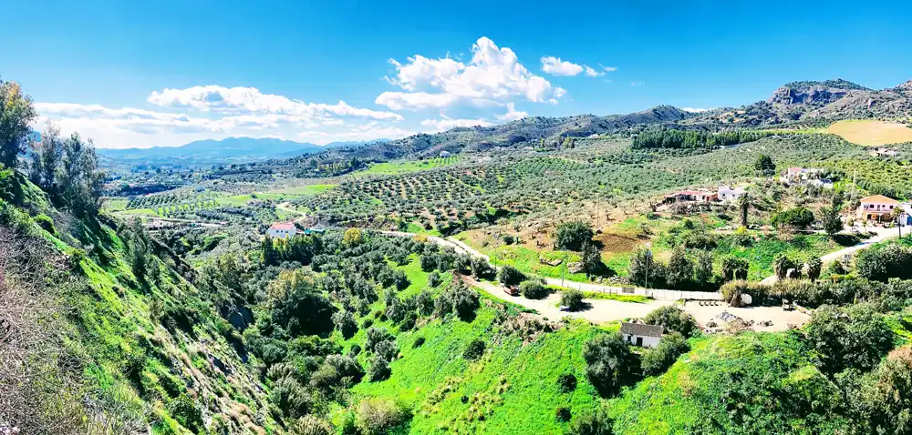 Vistas del Mirador de Cervantes, Álora Malaga