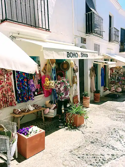 Calles comerciales de Frigiliana - Tienda Boho