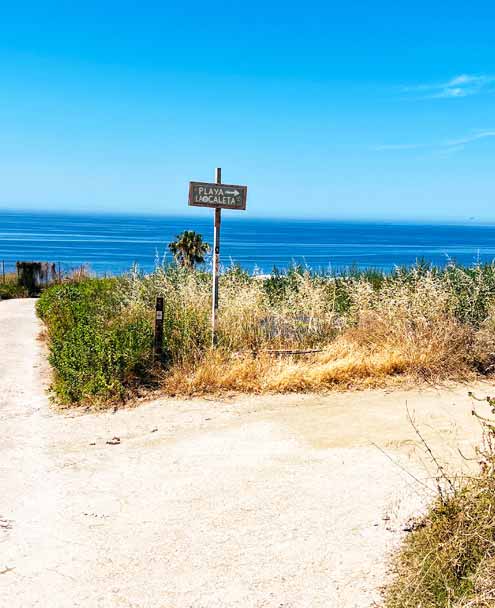 Playa la Caleta de Maro - Sign to Beach