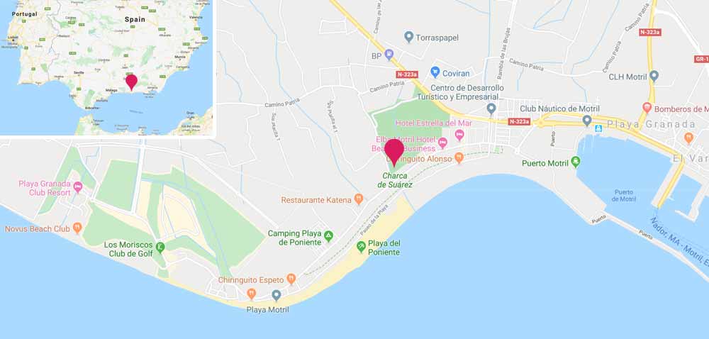 Charca Suarez Wetlands - Map