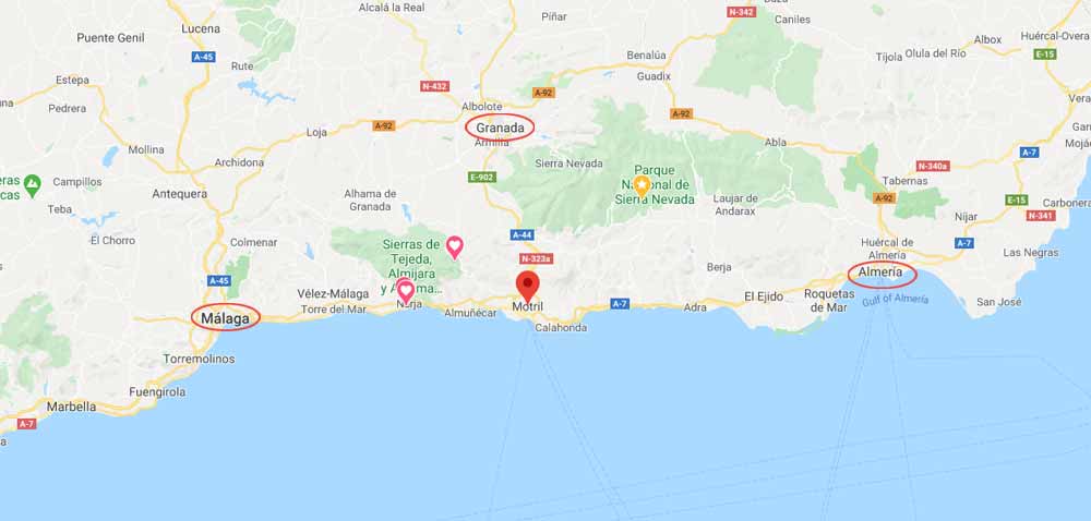 Mapa de Motril - España
