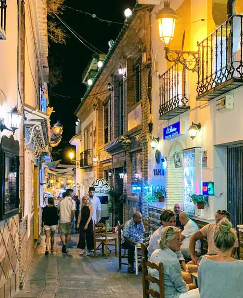 Nerja Holiday | Where to Stay - Old Town at Night