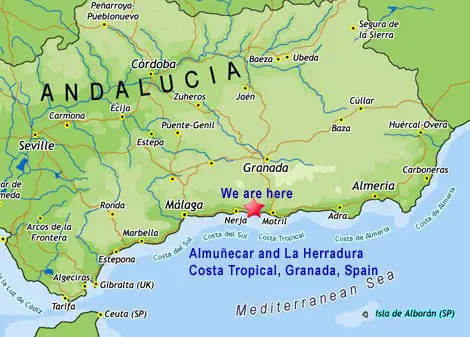 andalucia map